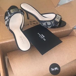 COPY - Coach (1 inch heels) Isla Kitten Heel Open Toe Pumps. Size 6B